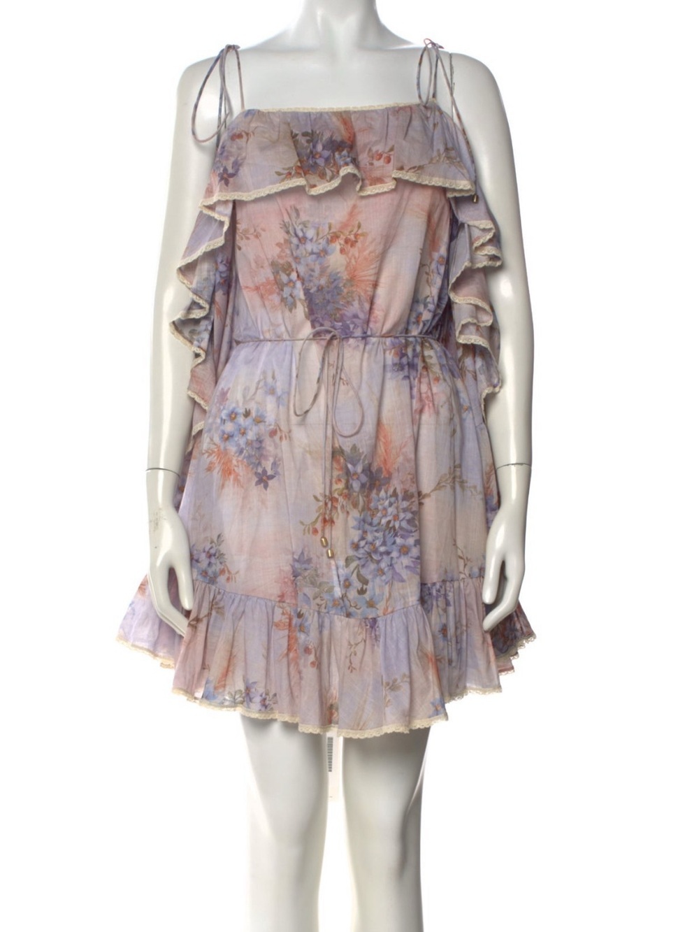 NWT Cascadian Ruffle Mini Dress in Lilac Botanical Floral Size 0 - Picture 10 of 10